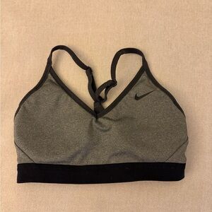 Nike Women's Black and Gray Sports Bra